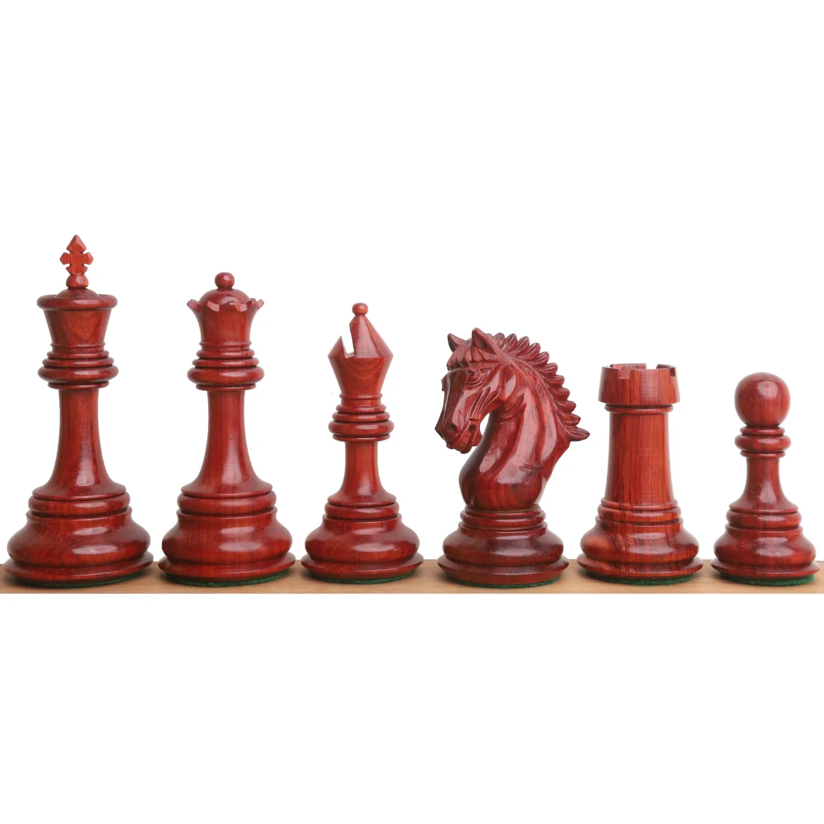 4.5" Tilted Knight Luxury Staunton Chess Set- Chess Pieces Only - Bud Rosewood & Boxwood – Image 2