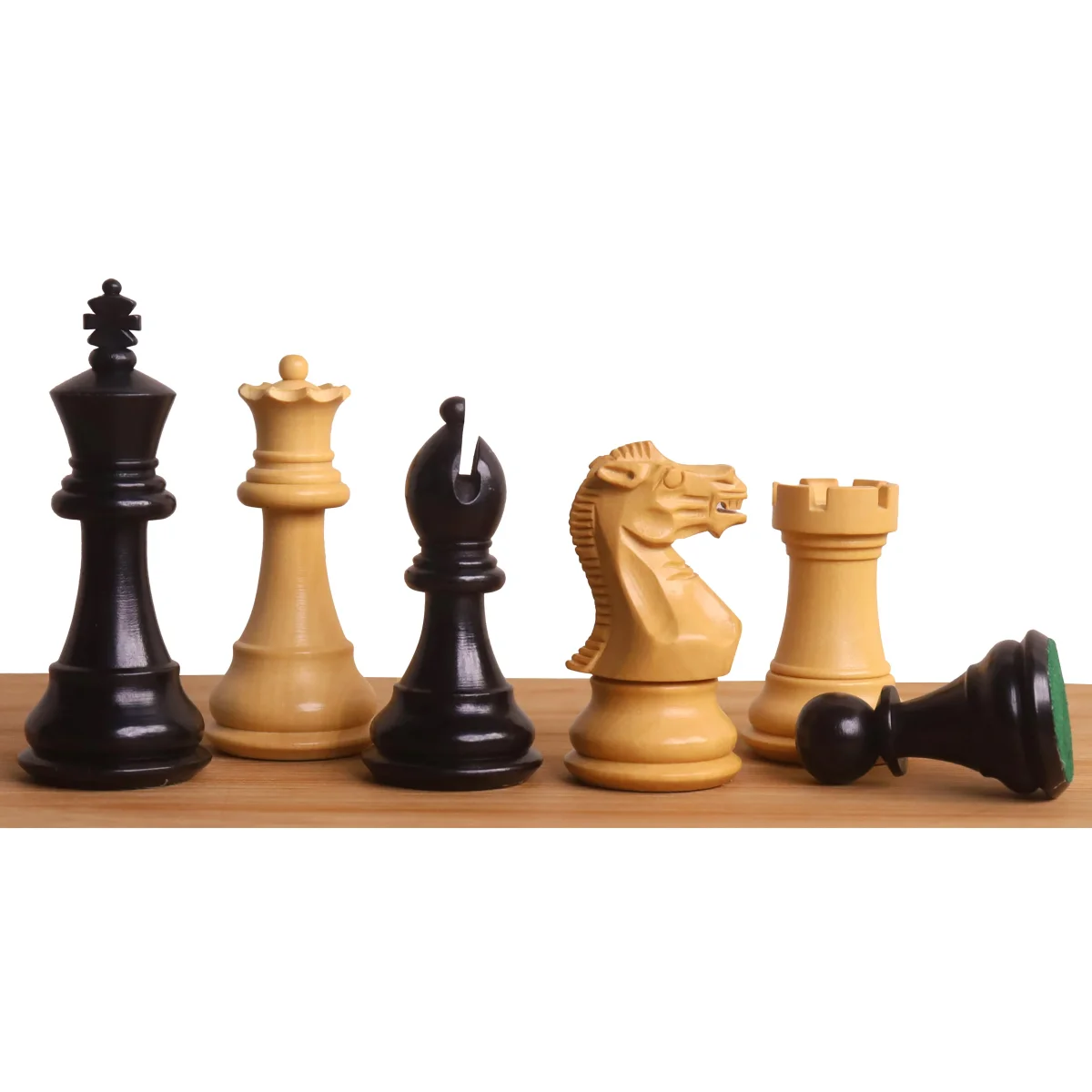16" Premier Series Magnetic Travel Chess Set- Ebony & Maple Wood Board with Ebonised Boxwood Pieces – Image 4