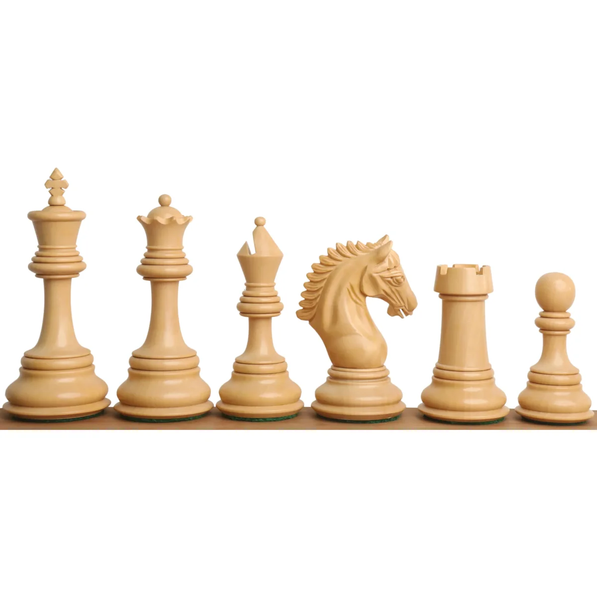 4.5" Tilted Knight Luxury Staunton Chess Set- Chess Pieces Only - Bud Rosewood & Boxwood – Image 5