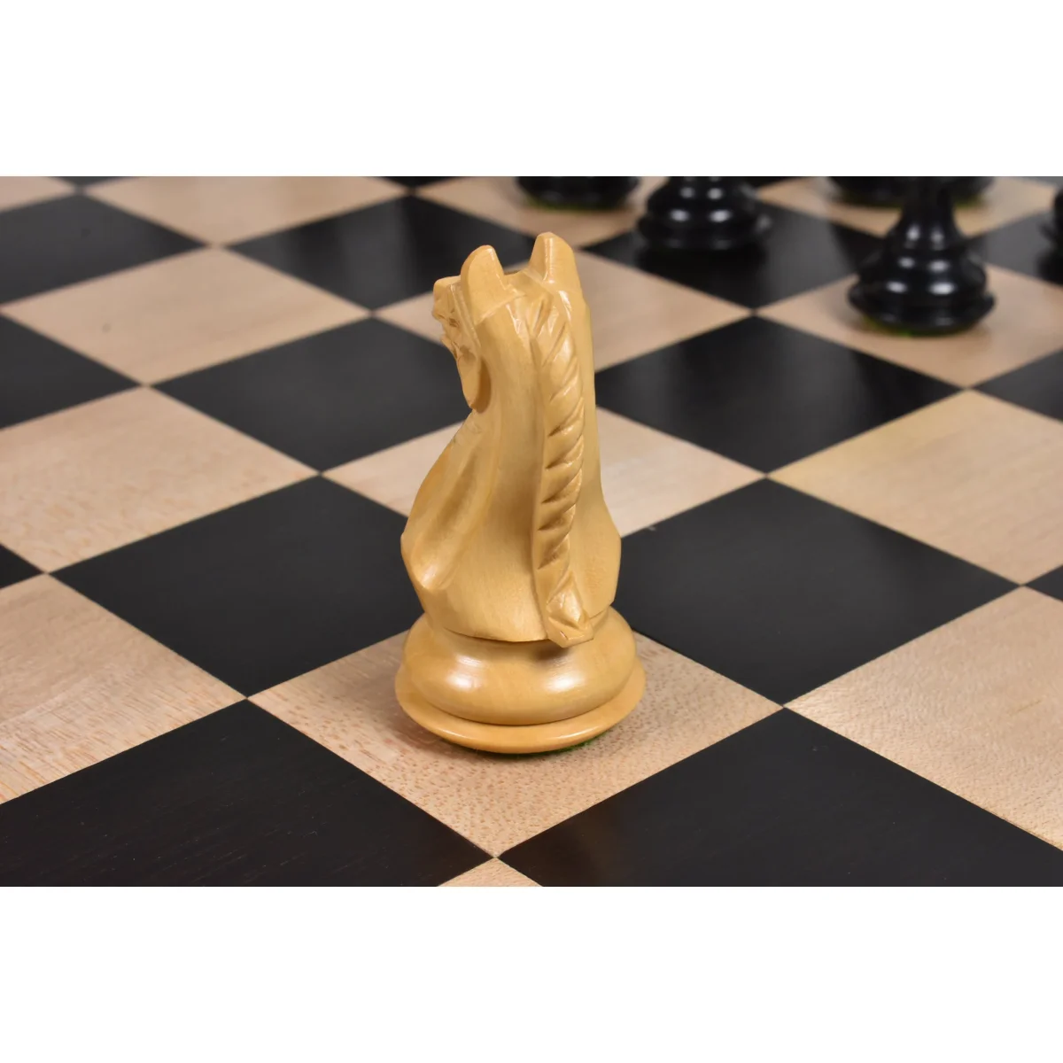 Slightly Imperfect Fierce Knight Staunton Chess Set- Chess Pieces Only - Weighted Boxwood - 3.5" Extra Queens – Image 8