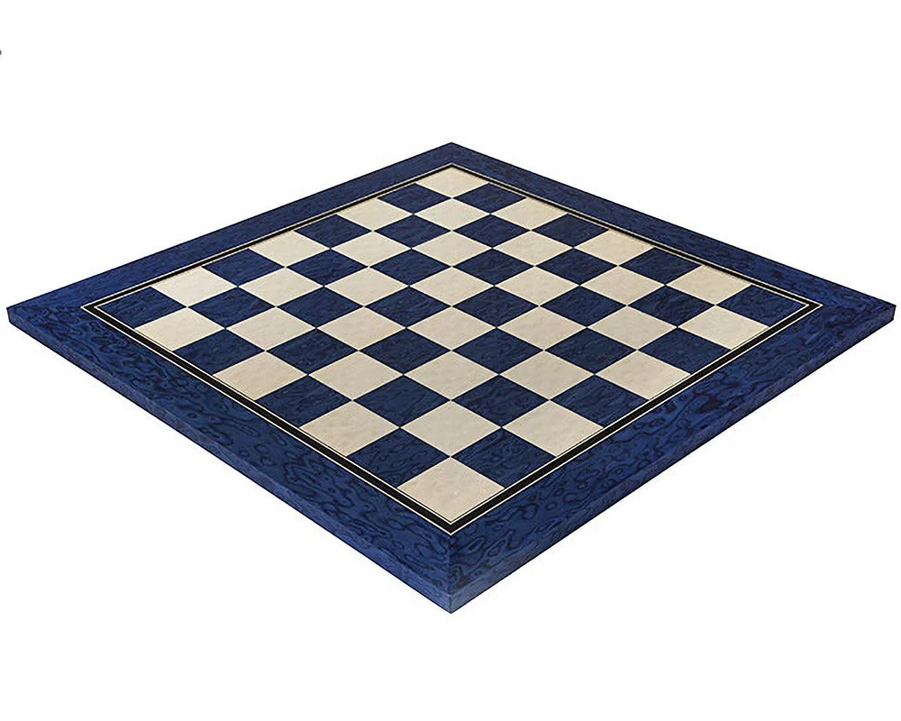 Échiquier Deluxe en Érable Bleu Satiné et Érable 50 cm – Image 2