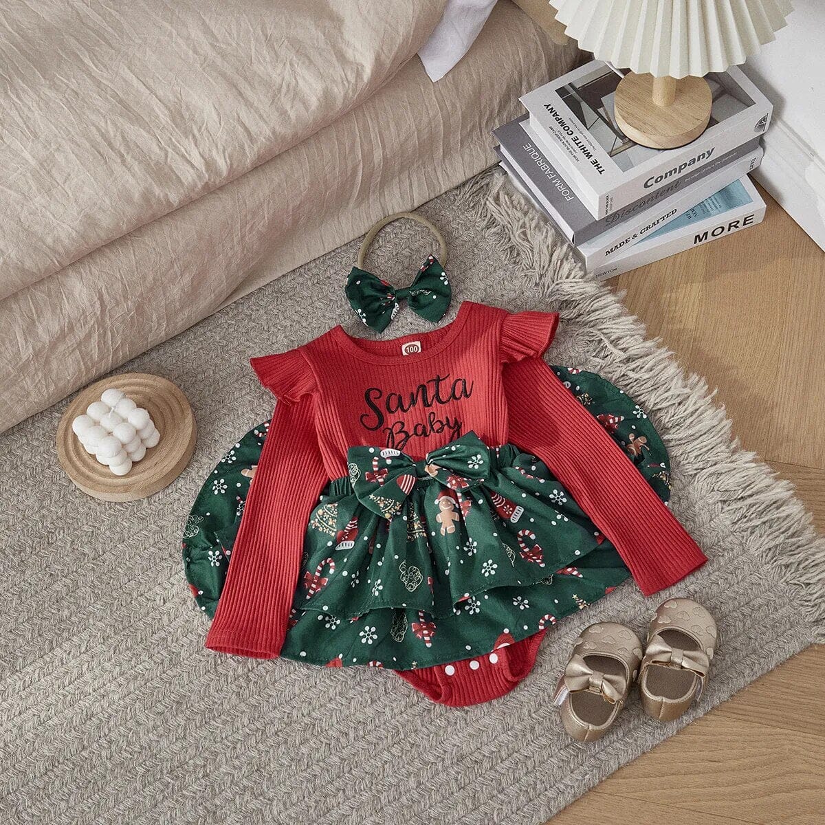 Baby Girl Christmas Romper – Image 6