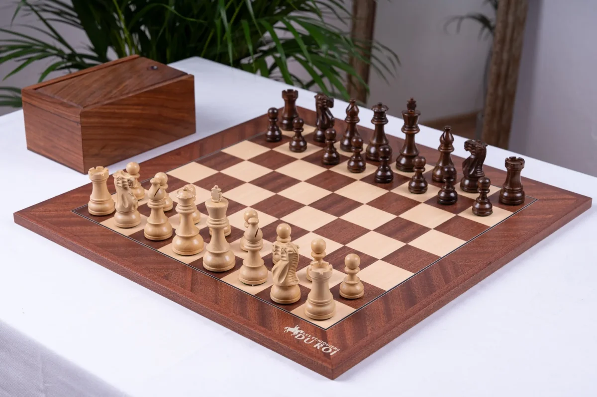 Jeu d'Échecs Faisceaux en Bois d'Acacia et d'Acajou – Image 4