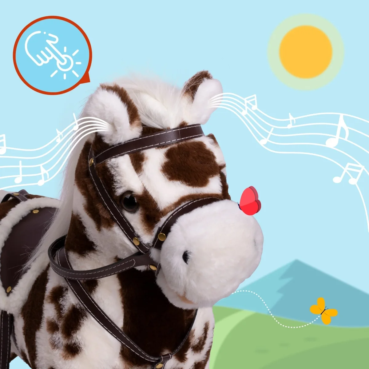 Cheval debout Felix- Cheval en peluche XXL 60 cm – Image 2