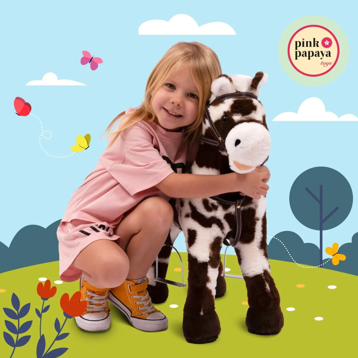 Cheval debout Felix- Cheval en peluche XXL 60 cm – Image 5