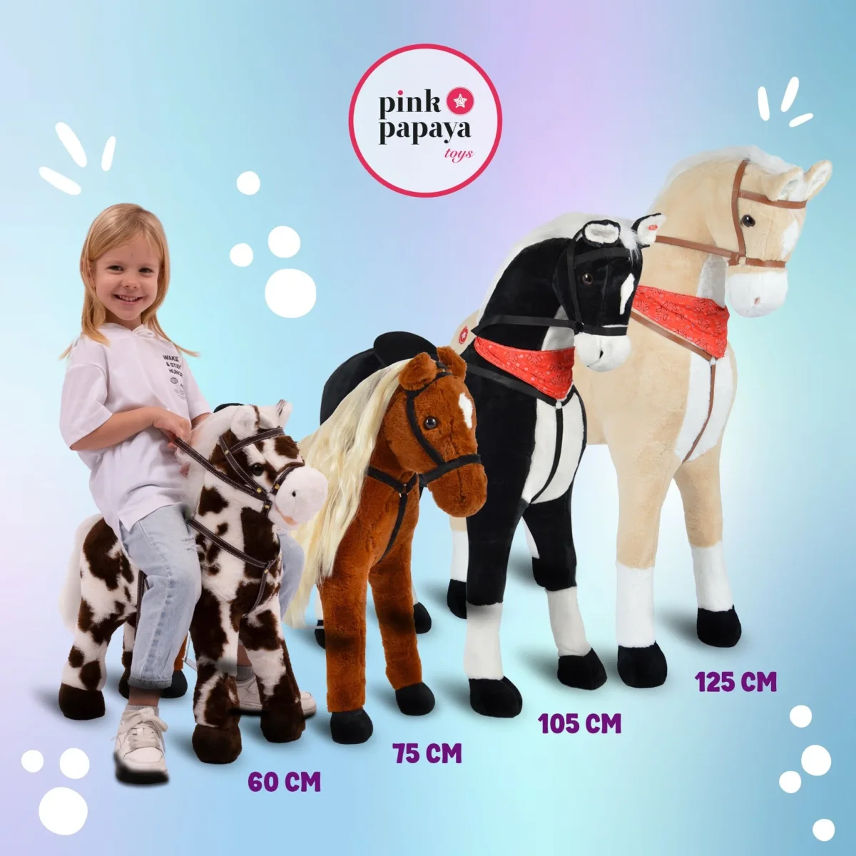 Cheval debout Max - Cheval en peluche XXL 105 cm – Image 6